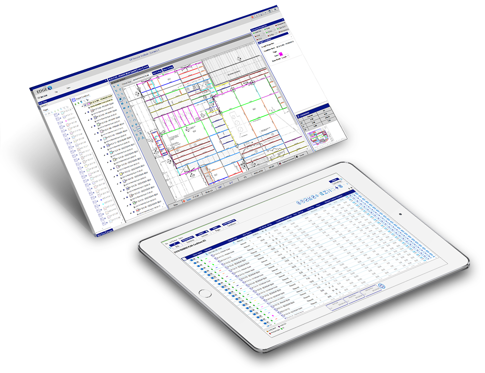 construction-estimating-software-on-a-tablet-for-a-fireproofing-job